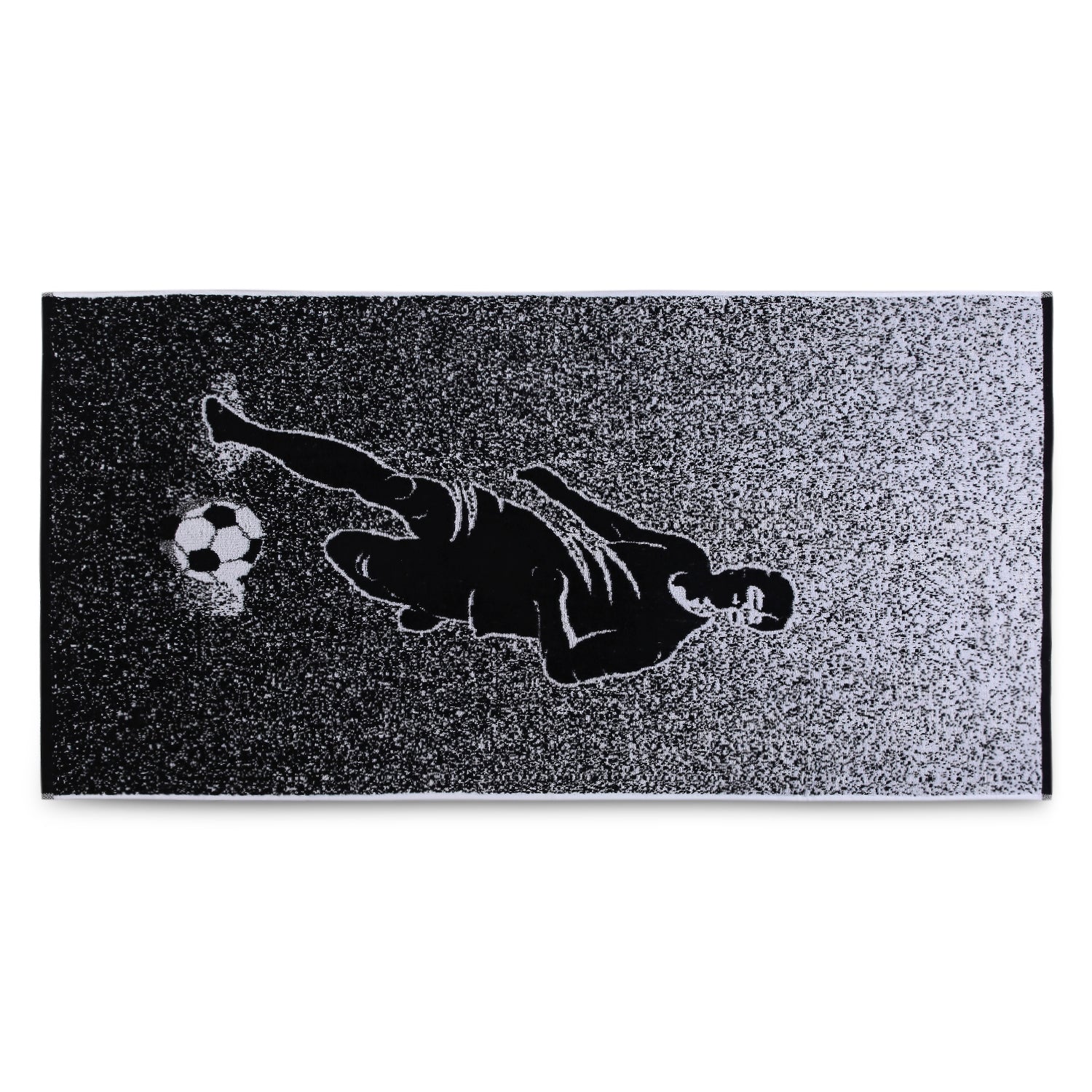Black & White Football Towel