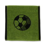 Load image into Gallery viewer, Green &amp; Black Football Wash Towel
