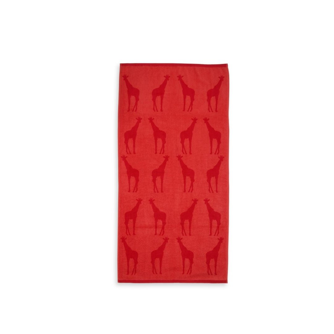 Red Giraffe Towel