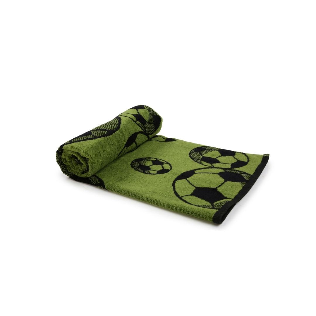 Green & Black Football Towel