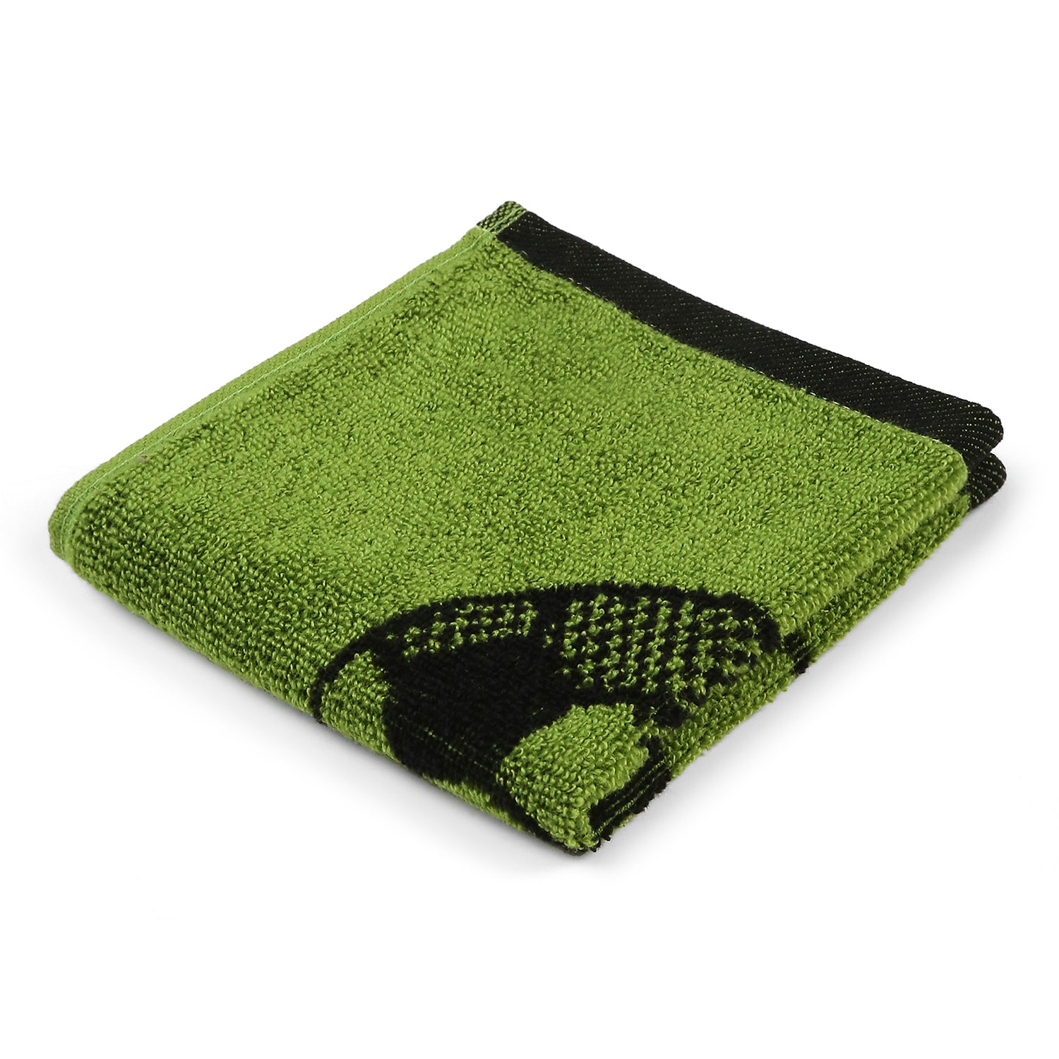 Green & Black Football Wash Towel