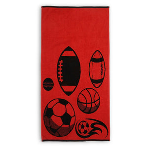 Red Football Towel