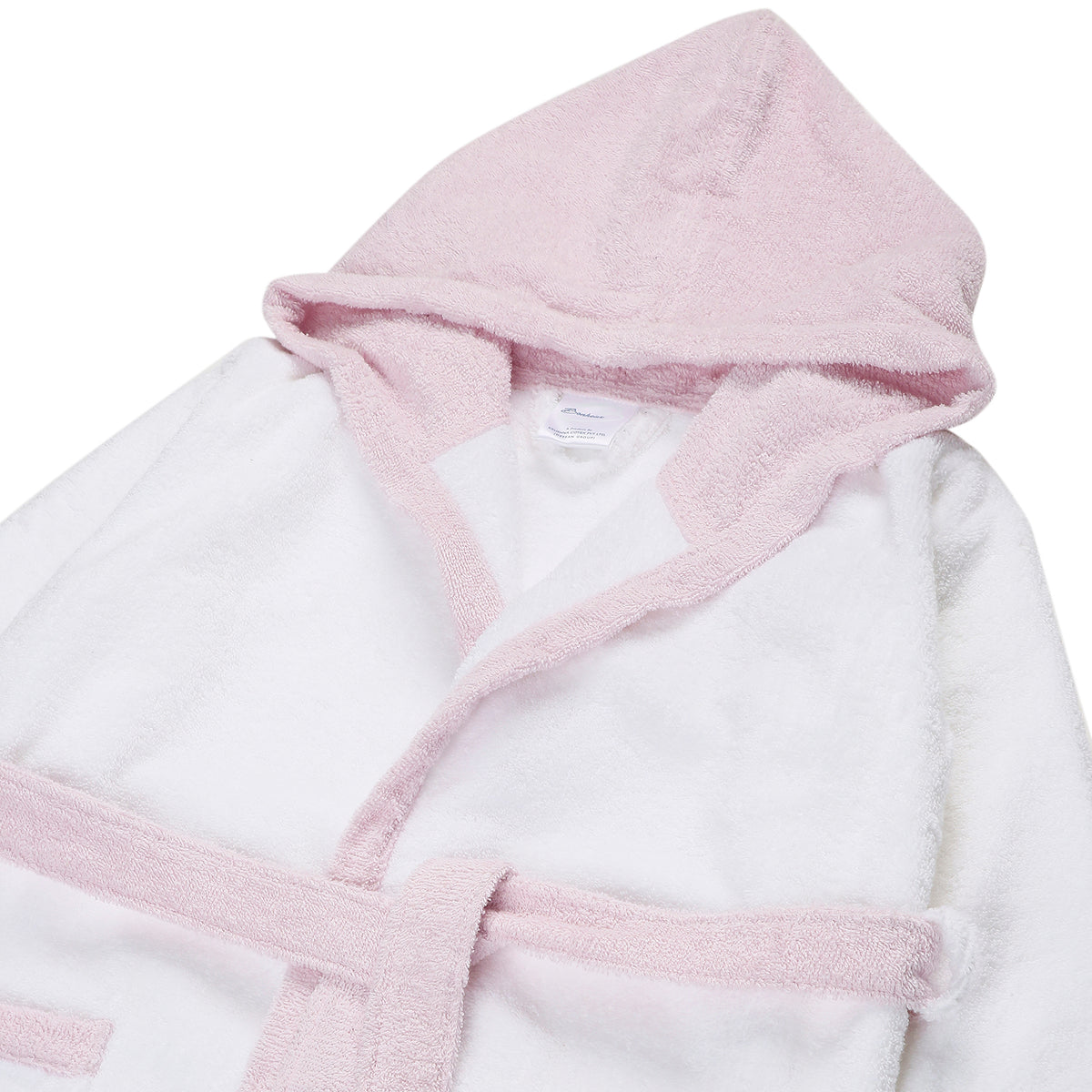 Plain Pink & White Bathrobe